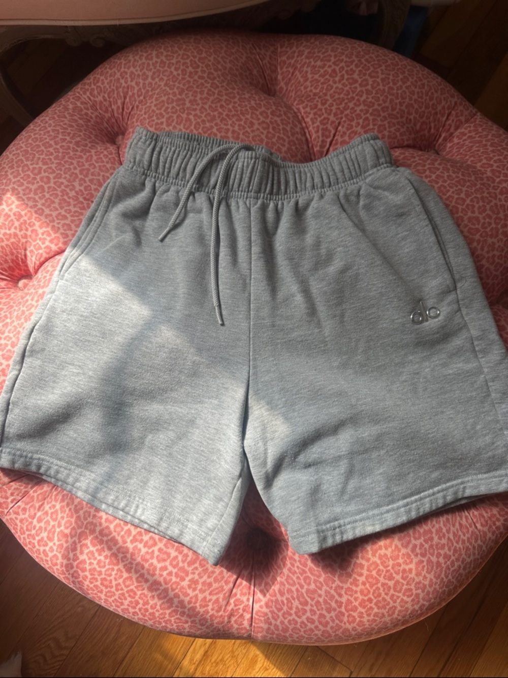 ALO Yoga Light Gray Athletic Drawstring Shorts